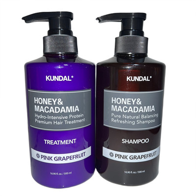 KUNDAL Honey & Macadamia Shampoo + Protein Treatment Pink Grapefruit 16.9 fl oz