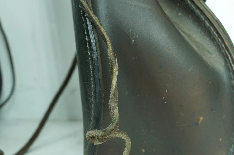 1980 Harley Sportster XLH883 Alforjes Traseiros Esquerdos Direitos Bagagem Couro Vintage - Imagem 4 de 4