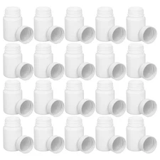  100 Pcs Portable Pill Bottle Plastic Medicine Bottles Capsule Storage Mini