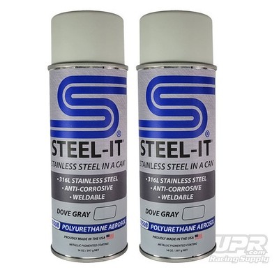 STEEL-IT 1050B Polyurethane Protective Spray  12oz Can Dove Gray 2 Pack