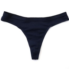 Victoria's Secret VTG 100 Cotton Signature Low Rise Thong Panty LARGE