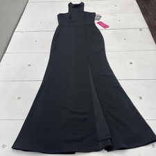 Vince Camuto Dress Womens 4 Black One Shoulder Mock Neck Maxi Formal Cutout Gown