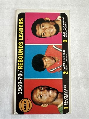 1970-71 Topps - League Leaders Kareem Abdul-Jabbar, Elvin Hayes, Wes Unseld #5