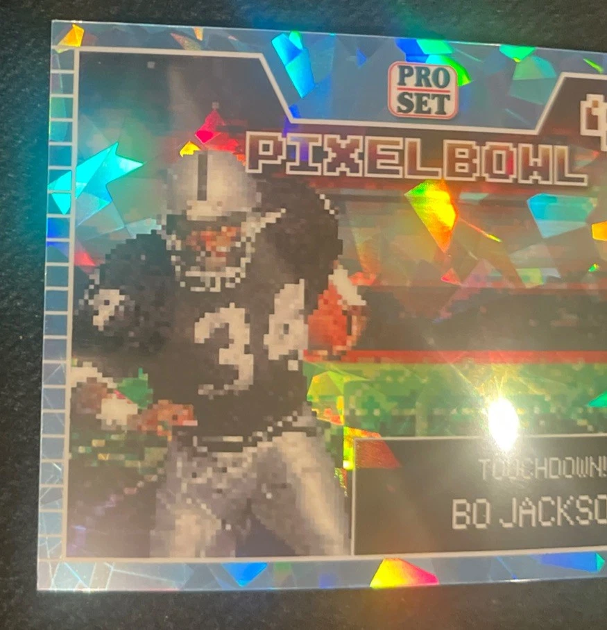 Juego profesional Leaf Metal Bo Jackson Pixel Bowl 89 1/1 azul hielo agrietado prueba de pre-producción Foto 4 de 4