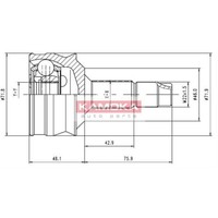 Kamoka Gelenk Gelenksatz Antriebswelle Radseitig FüR Fiat Seicento/600 187_