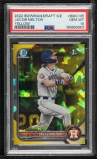 2022 Bowman Chrome Draft Sapphire Edition Yellow 66/99 Jacob Melton PSA 10 0l6a
