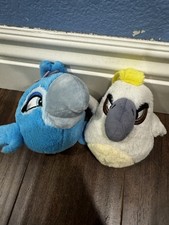 Angry Birds Rio Plush Lot Jewel Blue Macaw Nigel White Cockatoo 2011 NO SOUND
