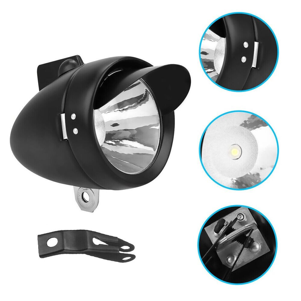 (New) LED Battery Bike Light Retro Bicycle Front Head Lamp For Night Riding Waterproof (13.59 USD)