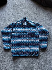 Patagonia Men's Synchilla Snap T Fleece Pullover Jacket Aztec Blue Medium rare