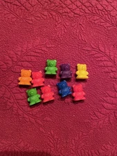 Counting Bears Pre-School Math Manipulatives For Color Recognition Sort Lot of 9