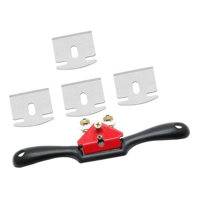 Jiozermi 9'' Adjustable Spokeshave with 4 Pcs Replacement Metal Blade, Woodwor...