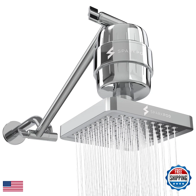 Sparkpod 6 High Pressure Rain Shower Head 23 Stage Filter Capsule 11 Inch