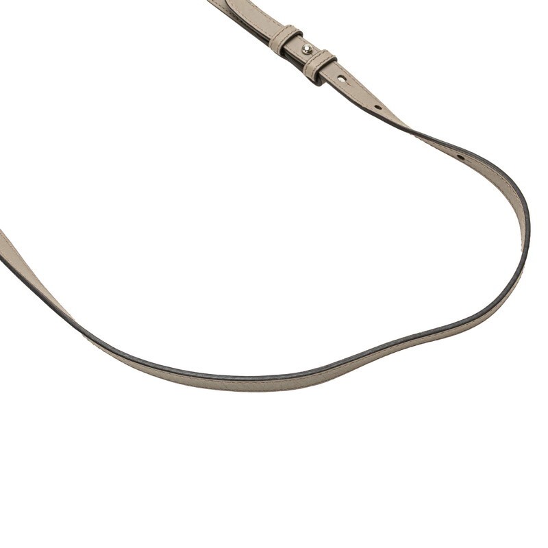 Gucci Bamboo Shoulder Bag Leather WhiteGray Women Used Authentic thumbnail 6