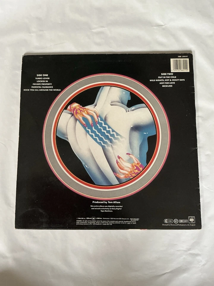 JUDAS PRIEST TURBO LP HEAVY METAL ROCK CBS 26641 VINYL 1986 PLAY TESTED - Image 2 of 4