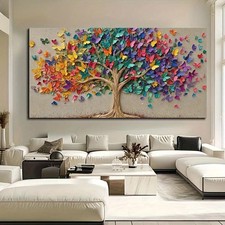Colorful Butterfly Tree Canvas Wall Art Canvas Painting Home Decor Wall Mural