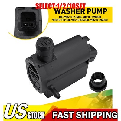 Windshield Washer Motor Pump Fit for Hyundai Accent for Kia Sorento Black 1~10X