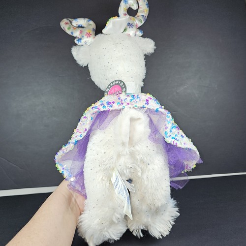 Build A Bear Glisten - White Sparkle Snowflake Reindeer Plush Stuffed Animal 16" - Picture 8 of 23