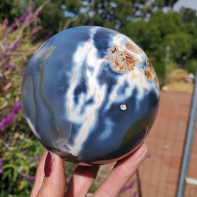 Orca Agate XL Sphere Crystal Healing 1160 Grams 94mm