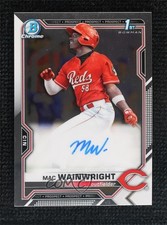 2021 Bowman Chrome Prospects Auto Mac Wainwright #CPA-MW Auto 0vs5