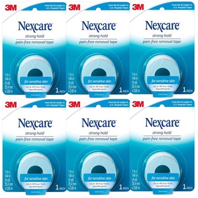 Hypoallergenic Medical Tape for Sensitive Skin, 6 Rolls