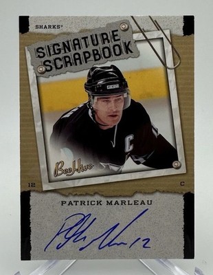 2006-07 UD Bee Hive Scrapbook Signatures Patrick Marleau SP Auto #SS-PM Sharks