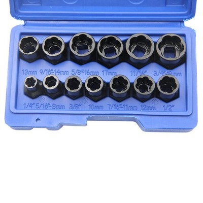 Schraubenausdreher Nuss Stecknuss Set 3/8''Linksausdreher Ausbohrer Extractor NEU