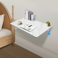 90*50cm MDF Folding Wall Desk Max 30kg Metal Wall-mounted Folding Table Indoor