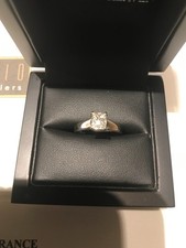 A beautiful Princes cut Diamond solitaire Platinum Ring size N 1/4 1.01ct.
