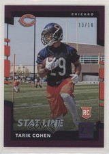 2017 Panini Donruss Rookies Stat Line Season 13/18 Tarik Cohen #384 2r7