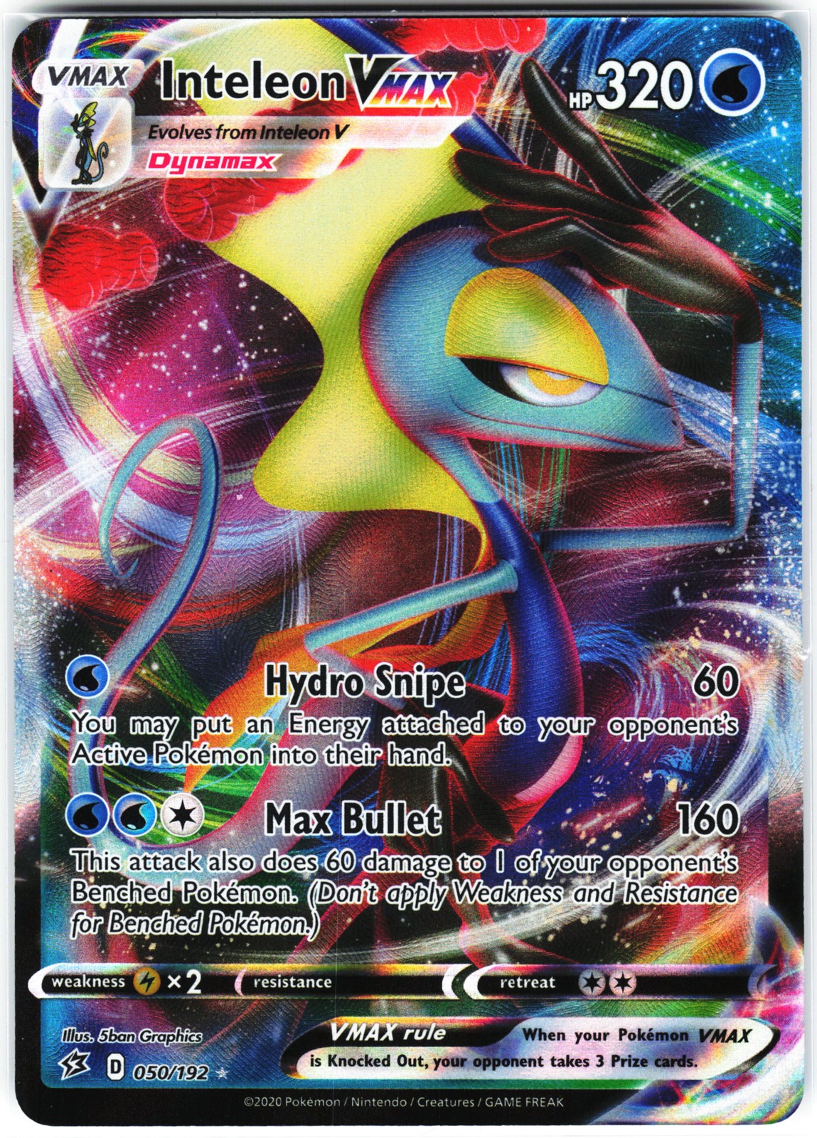 Pokemon Card- Inteleon VMAX SWSH02: Rebel Clash #050/192