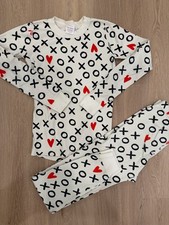 Hanna Andersson Kids Long John Pajamas Sz 150 US 12  EUC  XOXO