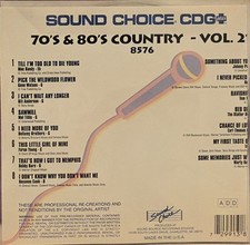 SC8576  COUNTRY HITS  SOUND CHOICE KARAOKE CDG LOT FL GA