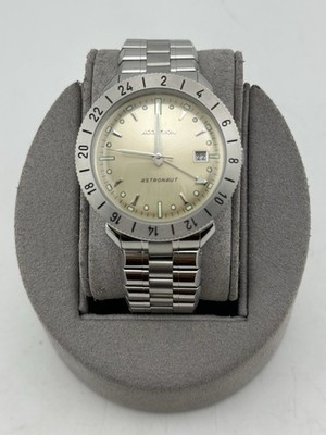 Accutron Astronaut LTi Titanium GMT Auto Eggshell Watch 26B204A Brand New In Box