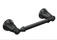 MOEN Banbury Pivoting Double Post Toilet Paper Holder in Matte Black Y2608BL