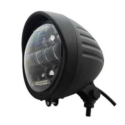 Fatecim 5.75 Round Motorcycle Led Headlight Visor 5 3/4 Inch Motorbike Hi/Lo