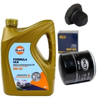 MotoröL Filter Set 5W-40 4 Liter + ÖLablassschraube FüR Opel Vectra C 1.6 100 PS