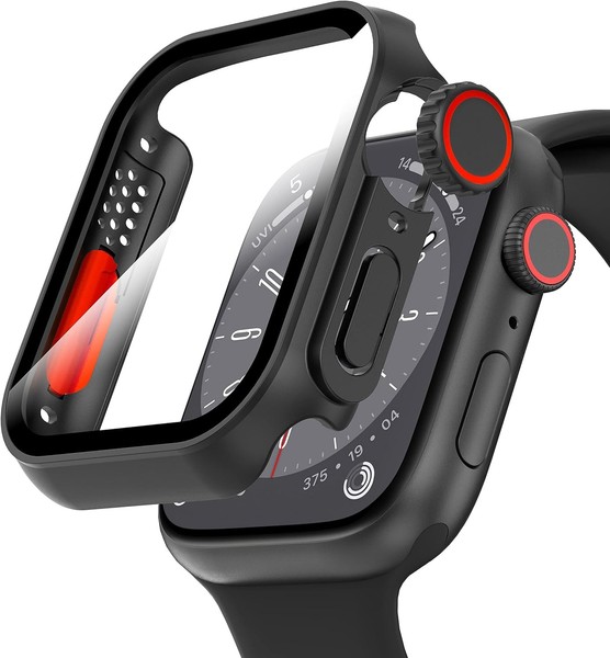 HüLle FüR Apple Watch 44Mm SchutzhüLle UltradüNn PC Schwarz Case Schutzglas-image