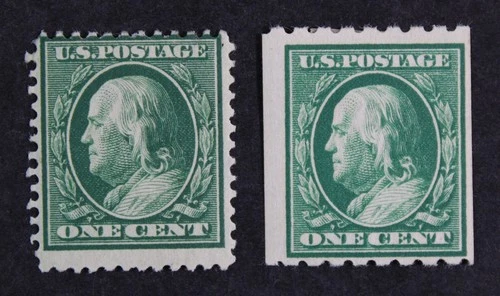 CKStamps: US Stamps Collection Scott#374 390 1c Franklin Used