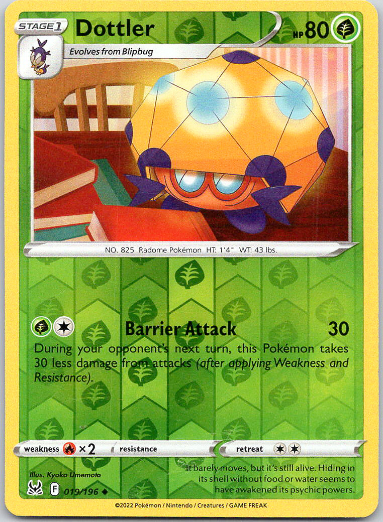 Pokemon Dottler 19/196 Lost Origin Uncommon Reverse Holo NM TCG