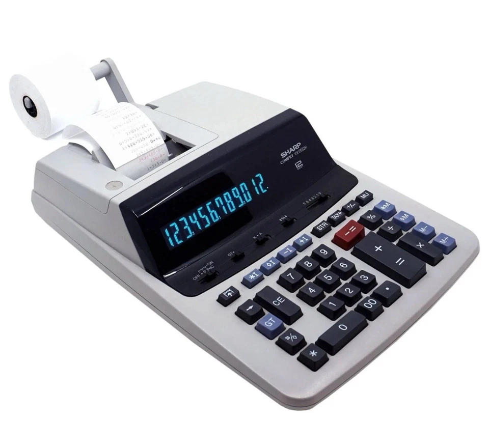 Sharp VX2652H VX2652H Two-Color Printing Calculator Black/Red Print 4.8 Lines - Image 3 of 4