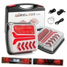 Wireless Trailer Lights Magnetic 2 Pack, Rechargeable Wireless Tail White