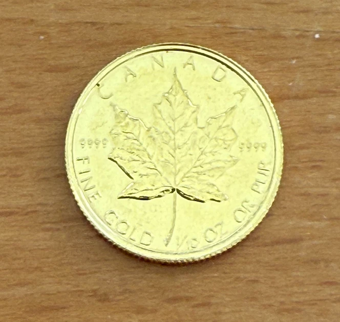 Canada 1985 Gold 1/10 oz $5 UNC Maple Leaf - Image 2 of 4