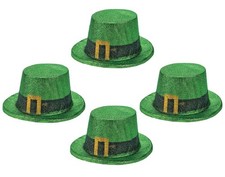 12-PC Glittery Green Leprechaun Style Hats Adult St Patrick's Party Wear 231