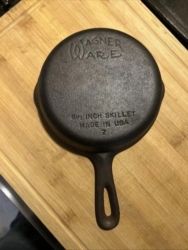 RESTORED Wagner Ware 6 1/2” Cast Iron Skillet No 3. Made In USA