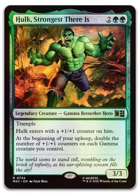 Hulk, Strongest There Is #724 (Foil) NM Commander: Marvel Super Heroes Magic MTG
