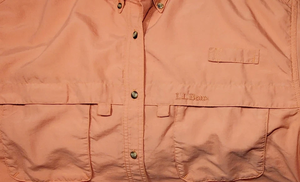 LL Bean Women's L Reg Long Sleeve Vented Fishing Shirt 0 PD37 with Mesh Lining - Image 4 of 4