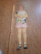 Vintage 1936 Shirley Temple Cut Out Paper Doll Book 34 Inches Tall Saalfield