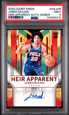 2024 PANINI COURT KINGS HEIR APPARENT AUTO AMBER JARED MCCAIN ROOKIE /75 PSA 9