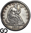 1858 Seated Liberty Half Dollar, Choice AU++