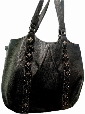 BRIGHTON IMPERIAL Stitched Embroidered Studded Accents RARE  HandBag NO COPY